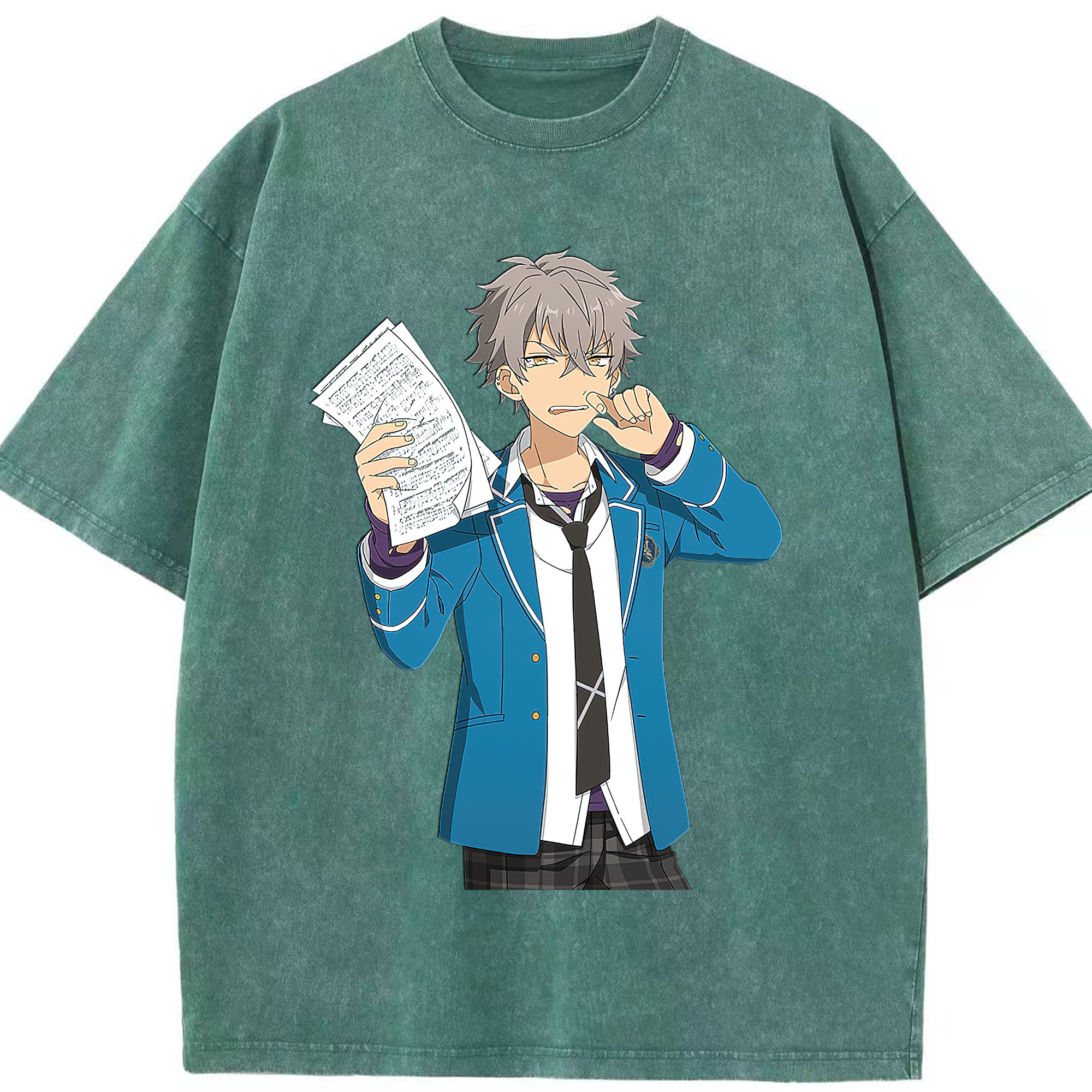 （画像用） あんさんぶるスターズ! Ensemble Stars 綿100% ヴィンテージ風 半袖Tシャツ（フロントプリント）
